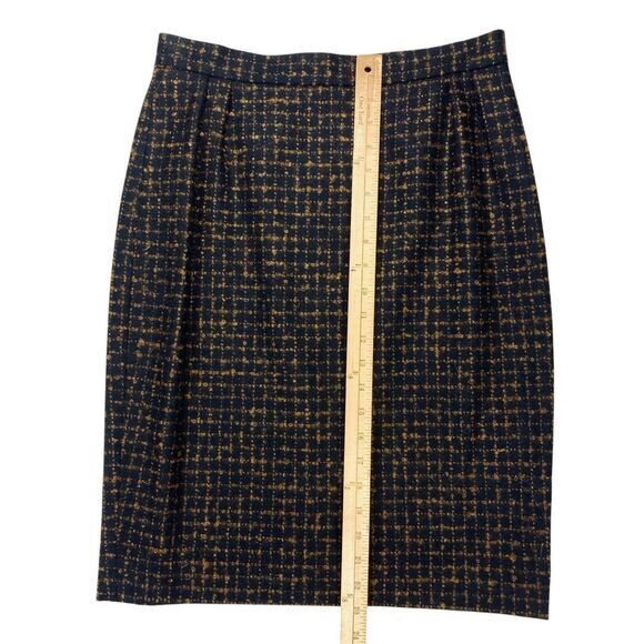 Magid Bernard 2 Pc Wool Skirt Suit Women 8 Brown Vintage Business Career Elegant - Picture 16 of 16